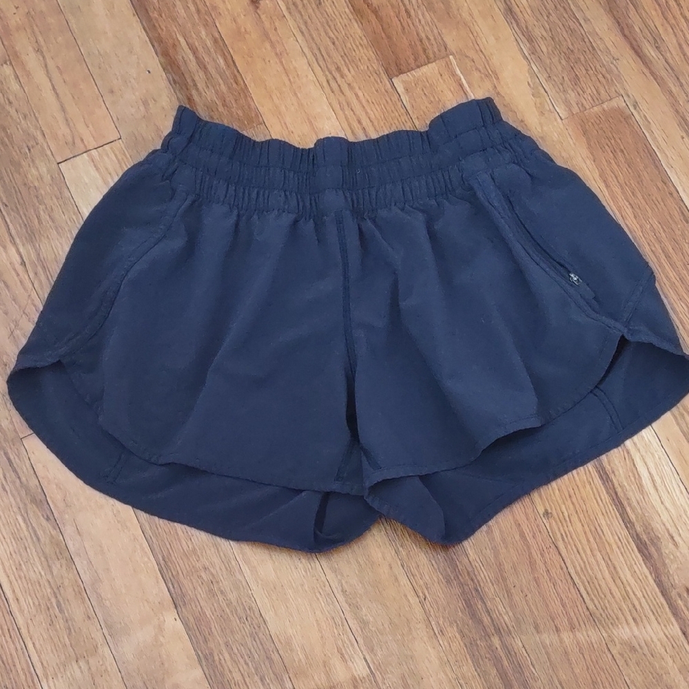 Lululemon Women’s Navy Blue Athletic Shorts with Elastic Waist - Size 12